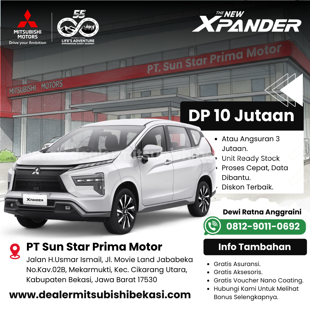 Promo Mitsubishi Bekasi - Kredit Xpander DP 10 Jutaan - Dealer Mitsubishi Jababeka Bekasi - Februari 2026