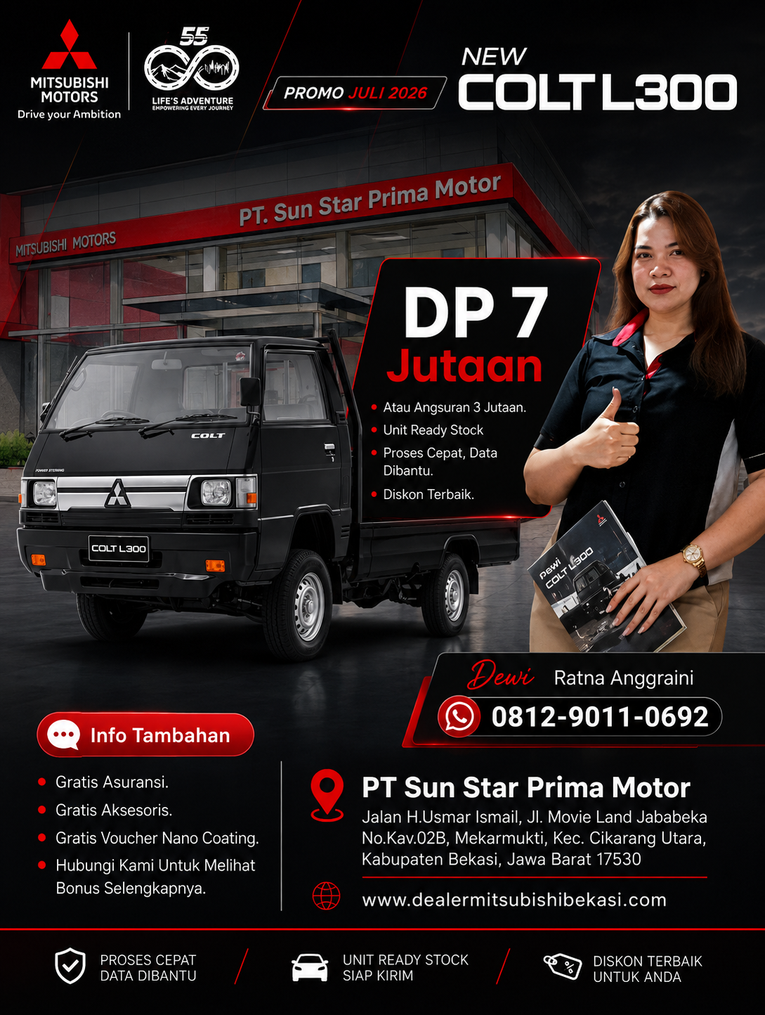 Promo Mitsubishi Pick Up L 300 DP 7 Jutaan - Dealer Mitsubishi Bekasi (4)